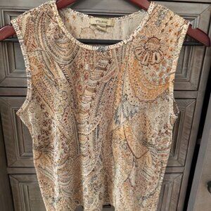 Plisse - Sleeveless Blouse - Size Large